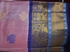 Picture of Pink kuppadam pattu with blue color big border