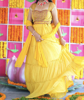 Picture of DESIGNER Lehanga - Yellow