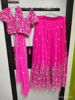 Picture of Pink Crop Top Lehenga Set