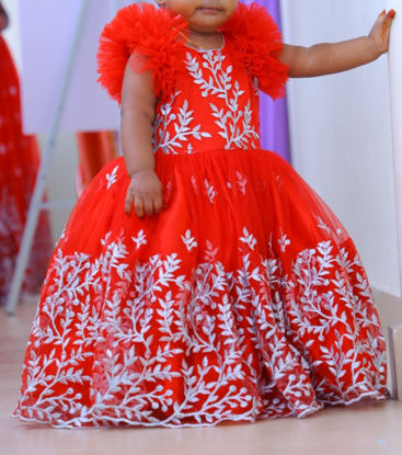 Picture of Designer party wear frock For 1-2Y