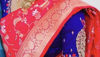 Picture of Pure Banaras saree with maggam work Blouse