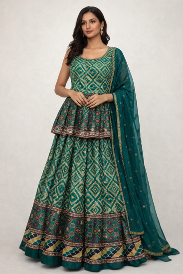 Picture of Lehenga with peplum top