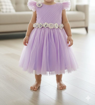 Picture of Soft net kids party wear frock For 2-3Y