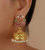 Picture of Mortantra 22k gold plated jadau kumdan earrings