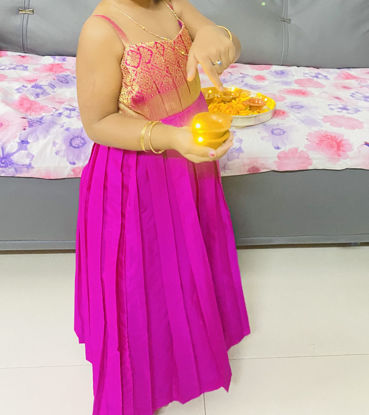 Picture of Cute Pink Ethinc Frock For 2-4Y