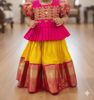 Picture of Kanchi Pattu lehenga with maggam work Blouse For 2-3Y