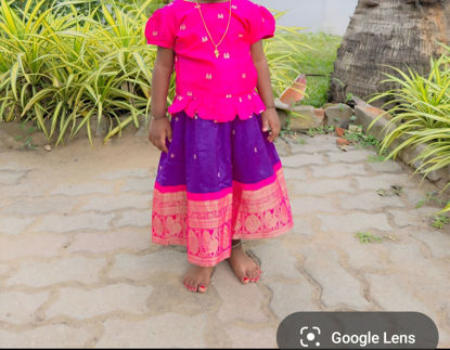 Picture of Pure Banaras pattu Pawada set for age 1-2Y