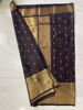 Picture of Semi gadwal saree with dark brown and sea green