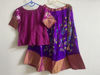 Picture of Pattu hand painted pavada with blouse For 10-12Y