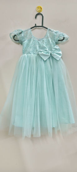 Picture of Sea Green Netted Frock For 3-4Y