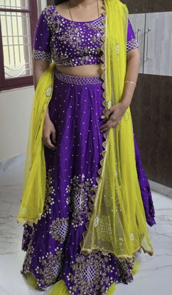 Picture of Designer purple embroidered Lehenga