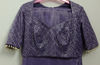 Picture of Lavender tissue saree with designer blouse and blouse piece