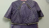 Picture of Lavender tissue saree with designer blouse and blouse piece