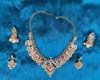 Picture of Matte finish guttapusalu neckpiece with 2 sets of earrings