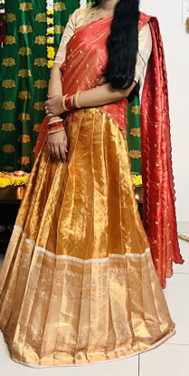 Picture of Pure kanchipattu tissue lehenga