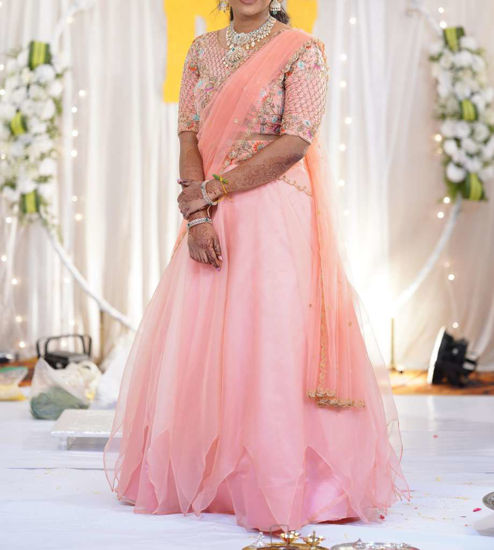 Picture of Designer Lehenga with heavy work blouse and dupatta