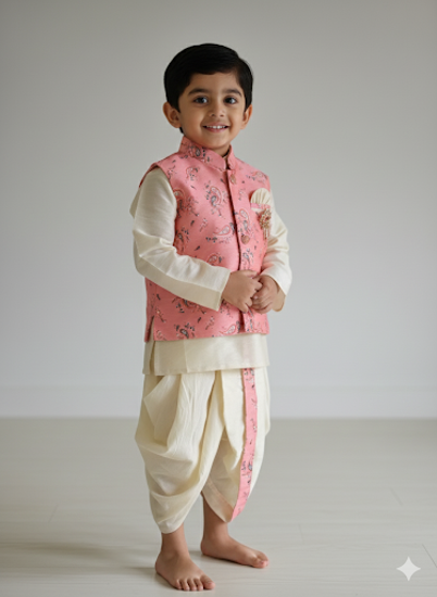 Picture of Must have Mini Sanskar Multi style Dhoti For 2-3Y