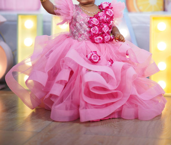 Picture of Party wear frock with wings and tail for 1Y