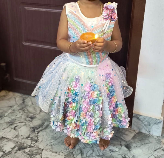 Picture of Multicolour Partywear croptop For 1-2Y