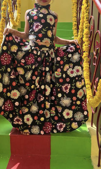 Picture of Georgette floral lehanga choli For 6Y