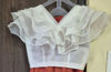 Picture of White ruffled top with orange lehanga For 4Y