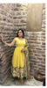 Picture of Yellow with green pen kalamkari anarkali