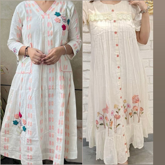 Picture of Combo of Mul cotton frocks