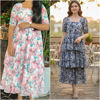 Picture of Combo of Georgette Floral Layered Frocks
