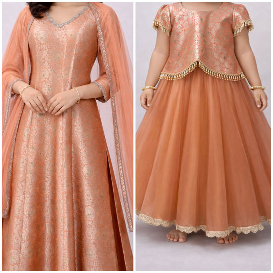 Picture of Pure banarasi mother-Daughter ( 1-3Y) combo