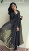 Picture of Black Anarkali with tissue on side