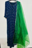 Picture of Georgette chikankari anarkali with organza dupatta