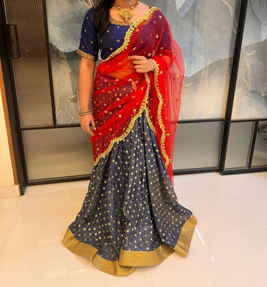 Picture of Navy blue lehenga set