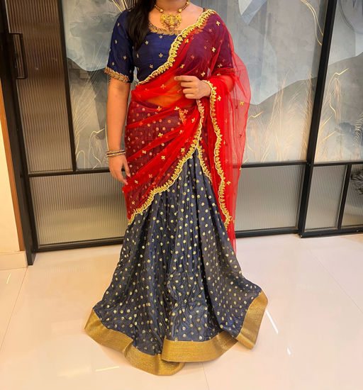 Picture of Navy blue lehenga set