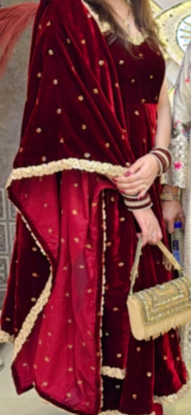 Picture of Naina designer studio Velvet gown with dupatta