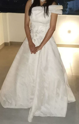 Picture of Ivory party wear long gown