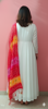 Picture of White long frock with dupata