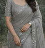 Picture of Organza Saree with cutdana work
