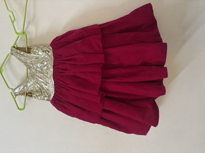 Picture of Pink velvet dress For 2-4Y
