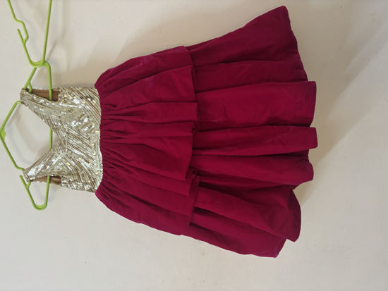 Picture of Pink velvet dress For 2-4Y