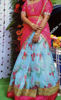 Picture of Pink and aqua floral lehenga