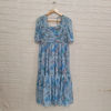 Picture of Combo of Skyblue Pleated Georgette Frock & Georgette 3-tiered Frock