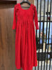 Picture of Red chikankari long dress