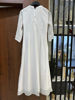 Picture of White hand worked ankle length dress