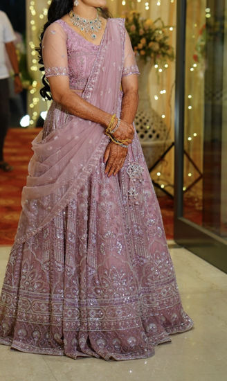 Picture of Onion pink lehenga with two blouses