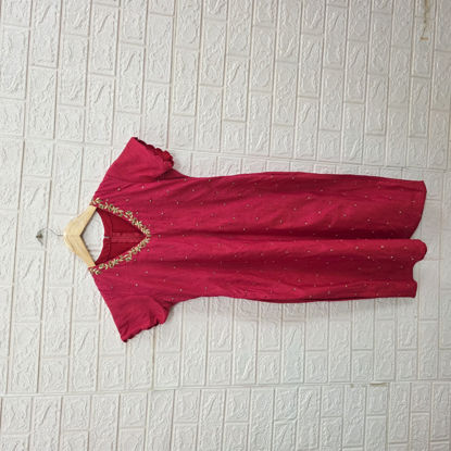 Picture of Pure Rawsilk Maggam Work Kurti