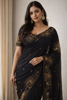 Picture of Pure crape designer silk saree
