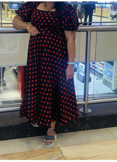 Picture of Black polka dotted gown