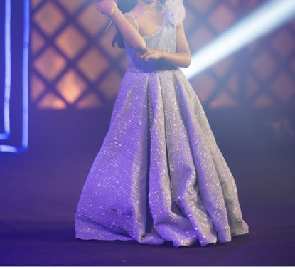 Picture of Blue sequence Frock For 6-8Y