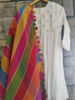 Picture of Never used white chudidhar with multicolour dupatta