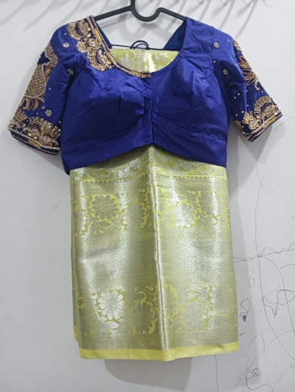 Picture of Saree and maggam blouse